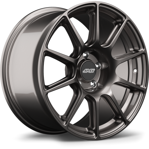 Apex SM-10 17x9 flow formed Audi Volkswagen wheel in Anthracite with 5x112 bolt pattern