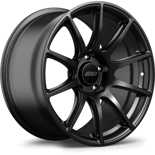 Apex SM-10 18x11 Satin Black flow-formed wheel for Ford Mustang with 5x114.3 bolt pattern and ET52 offset