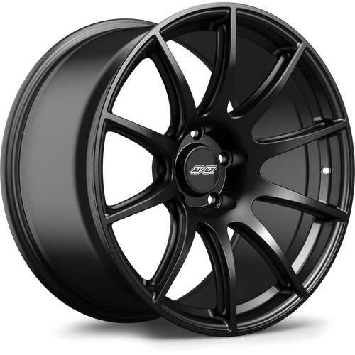 Apex SM-10 19x11 Satin Black flow-formed wheel with 5x112 bolt pattern and ET40 offset for Supra applications