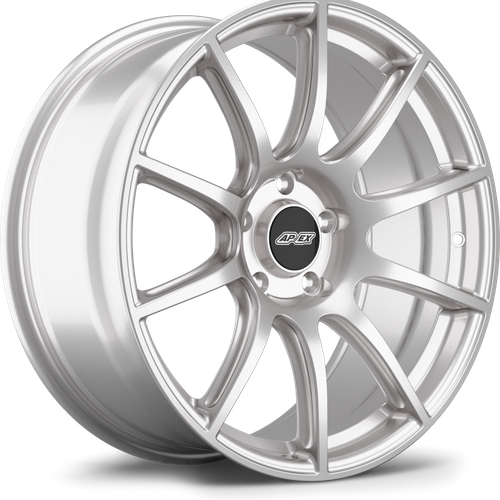 Apex SM-10 19x11 Race Silver flow-formed wheel with 5x114.3 bolt pattern and ET52 offset for Mustang applications