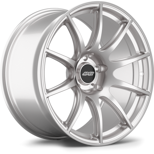 Apex SM-10 19x12.5 Race Silver flow-formed wheel with 5x120.65 bolt pattern and ET55 offset for Corvette applications
