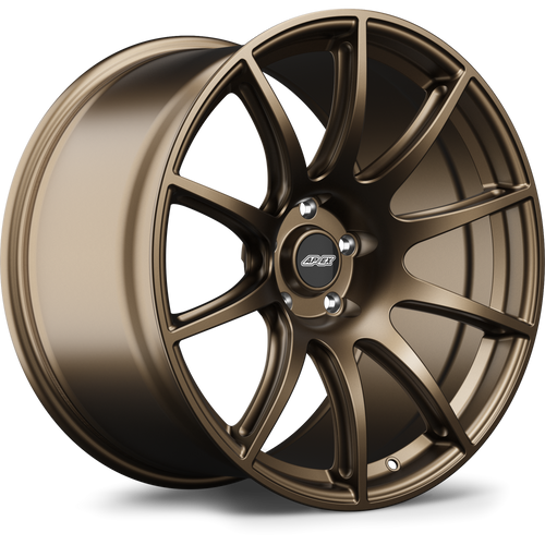 Apex SM-10 19x9.5 Satin Bronze flow-formed wheel with 5x112 bolt pattern and ET25 offset for Toyota Supra
