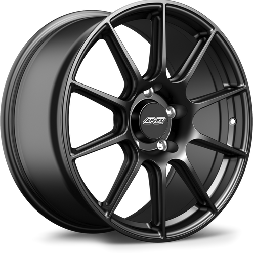 Apex SM-10 19x9 Satin Black flow-formed wheel for Porsche applications