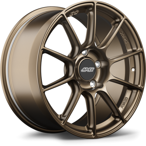 Apex SM-10RS 18x11 Satin Bronze forged wheel with 5x120.65 bolt pattern and ET57 offset for Chevrolet applications