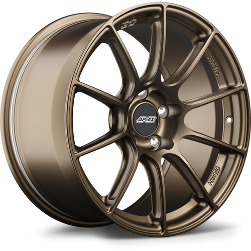 Satin Bronze Apex SM-10RS Sprint Line forged wheel with reinforced inner lip and I-beam spokes for 5x100 applications