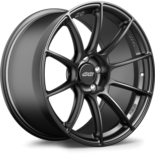 Satin Black Apex SM-10RS forged Sprint Line wheel 19x12 with 5x114.3 bolt pattern and ET57 offset part number SM10RS1912ET57-51143-705-NSBK