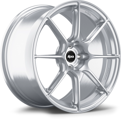 Apex SM-8RS 17x10 forged wheel in Brushed Clear with 4x100 bolt pattern ET43 part number SM8RS1710ET43-4100-541-BC