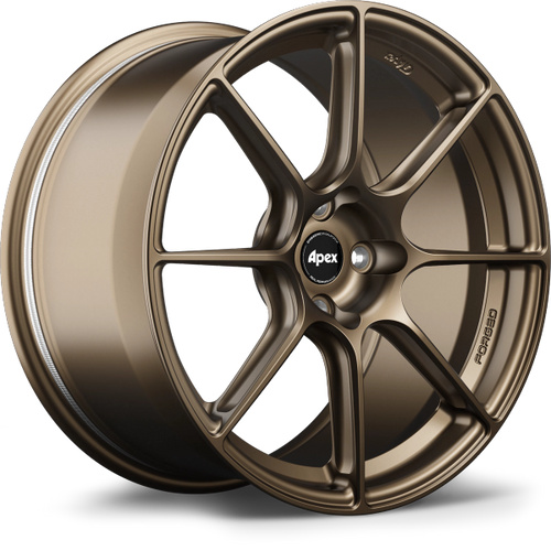 Apex SM-8RS 17x10 forged wheel in Satin Bronze with 4x100 bolt pattern ET43 part number SM8RS1710ET43-4100-541-NSBZ