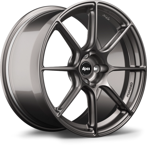 Apex SM-8RS 17x8 forged wheel in Anthracite with 4x100 bolt pattern ET40 and 54.1mm center bore SM8RS178ET40-4100-541-AN