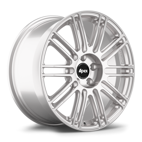 Apex TC-10RT 18x9.5 forged wheel in Race Silver with 5x112 bolt pattern ET41 and 57.1mm center bore TC10RT1895ET41-5112-571-RS
