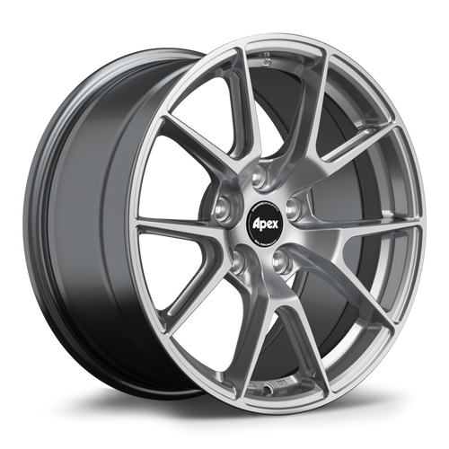 Apex VS-5 17x8.5 Hyper Black flow formed wheel with 5x120 bolt pattern ET40 and 72.56mm center bore VS51785ET40-5120-7256-NHBK