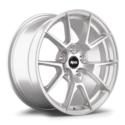 Apex VS-5 17x8.5 Race Silver flow formed wheel with 5x120 bolt pattern ET40 and 72.56mm center bore VS51785ET40-5120-7256-RS