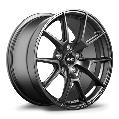 Apex VS-5 17x8.5 Satin Black flow formed wheel with 5x120 bolt pattern ET40 and 72.56mm center bore VS51785ET40-5120-7256-SMBK