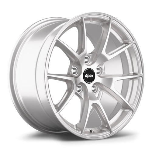 Apex VS-5 17x9.5 Race Silver flow formed wheel with 5x120 bolt pattern ET35 and 72.56mm center bore VS51795ET35-5120-7256-RS