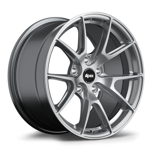 Apex VS-5 17x9 Hyper Black flow formed wheel with 5x120 bolt pattern ET42 offset and 72.56mm center bore VS5179ET42-5120-7256-NHBK