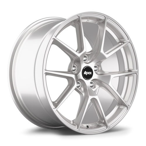 Apex VS-5 18x8.5 Race Silver flow formed wheel with 5x120 bolt pattern ET40 offset and 72.56mm center bore VS51885ET40-5120-7256-RS