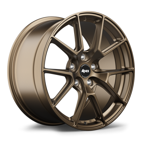 Apex VS-5 18x8.5 Satin Bronze flow formed wheel with 5x112 bolt pattern ET43 offset and 57.1mm center bore VS51885ET43-5112-571-SBZ