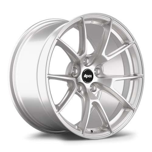 Apex VS-5 18x9.5 Race Silver flow formed wheel with 5x120 bolt pattern ET22 offset and 72.56mm center bore VS51895ET22-5120-7256-RS