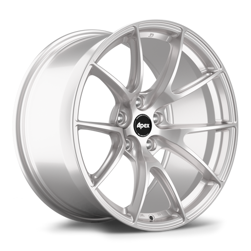 Race Silver Apex VS-5 19x10 wheel with 5x120 bolt pattern, ET25 offset, and 72.56mm center bore part VS51910ET25-5120-7256-RS for performance applications