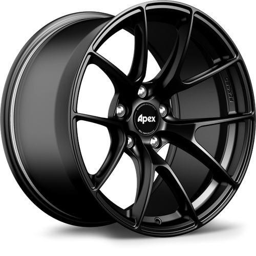 Apex VS-5RS 17x8.5 forged wheel in Satin Black with 5x100 bolt pattern ET44 offset and 56.1mm center bore VS5RS1785ET44-5100-561-NSBK
