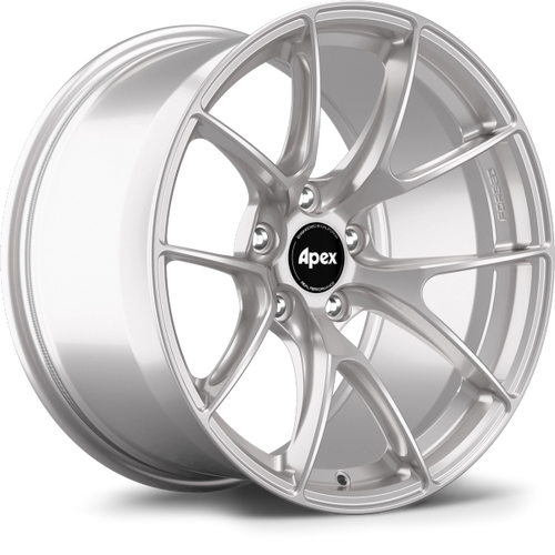 Apex VS-5RS 17x8.5 forged wheel in Race Silver with 5x100 bolt pattern ET44 offset and 56.1mm center bore VS5RS1785ET44-5100-561-RS