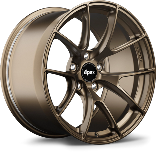 Apex VS-5RS 17x8.5 forged wheel in Satin Gold with 5x100 bolt pattern ET44 offset and 56.1mm center bore VS5RS1785ET44-5100-561-SGD