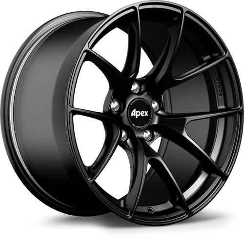 Apex VS-5RS 17x8 forged wheel in Satin Black with 5x100 bolt pattern ET40 offset and 56.1mm center bore part VS5RS178ET40-5100-561-NSBK