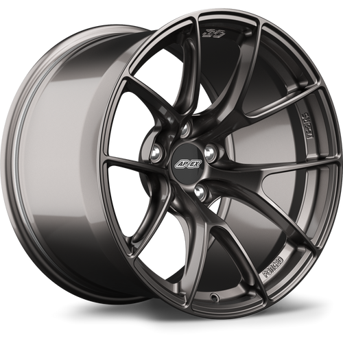 Anthracite Apex VS-5RS 18x10.5 lightweight forged wheel with 5x112 bolt pattern and 66.6mm center bore for BMW applications