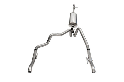 Corsa 3" Catback Exhaust - Sport - Dual Rear Exit - No Tips (2024 - 2026 Silverado / Sierra - WB 147.5) 21033-1