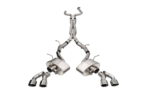 Corsa 3" Cat Back Exhaust - Xtreme Valved - 4.5" Black Carbon Fiber Twin Tips (2020 - 2026 CT5-V) 21326CFBLK