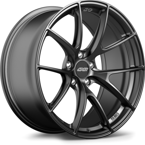 Satin Black Apex VS-5RS 20x12 forged performance wheel for Porsche with 5x130 bolt pattern ET47 and 71.6mm center bore