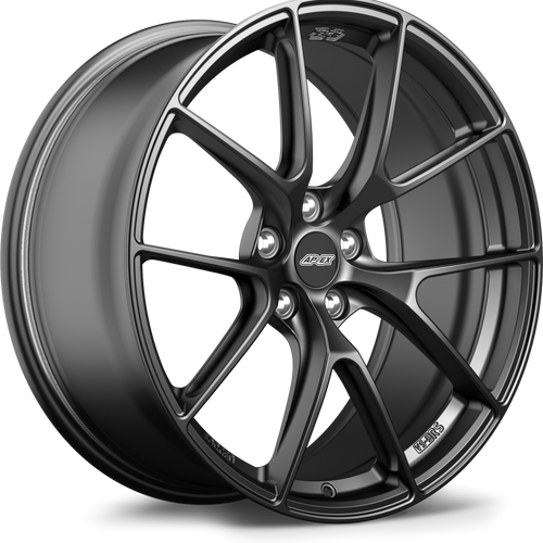 Satin Black Apex VS-5RS 20x9.5 forged Ford performance wheel with 5x114.3 bolt pattern ET35 offset and 70.5mm center bore