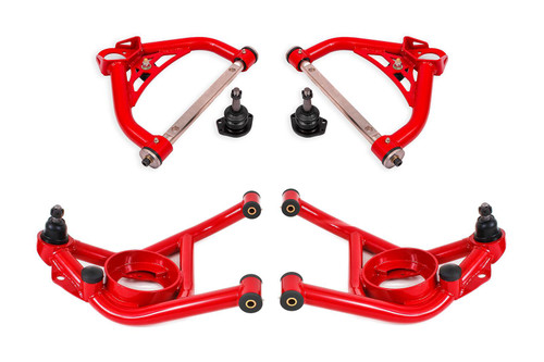 BMR A-Arm Kit - Delrin Bushings - Tall Ball Joints - Red (1970 - 1981 F-Body / 1975 - 1979 X-Body) AAK322R