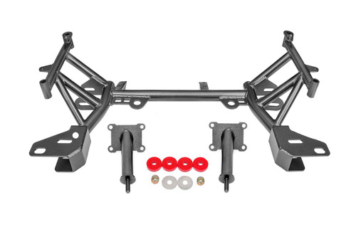 BMR Tubular K-Member w/Low Mount Turbo - LS1 Motor Mounts - Pinto Mounts - Black (1993 - 2002 F-Body) KM349H