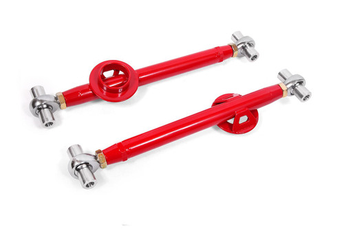 BMR Double Adjustable Lower Control Arms w/Spring Bracket - Chrome Moly - Rod Ends - Red (1979 - 2004 Mustang) MLCA746R