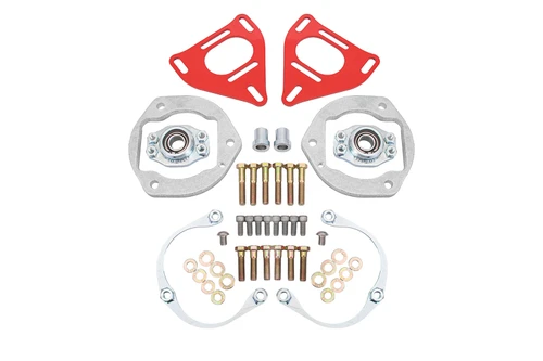 BMR Caster Camber Plates for Factory Springs - Red (2016 - 2014 Camaro) WAK360R