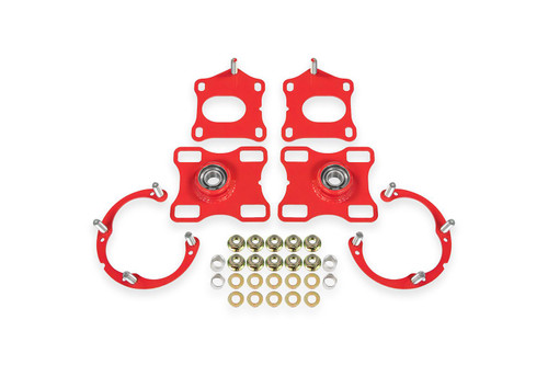 BMR Caster Camber Plates for Coilovers - Red (2011 - 2014 Mustang / 2011 - 2014 Shelby GT500) WAK752R