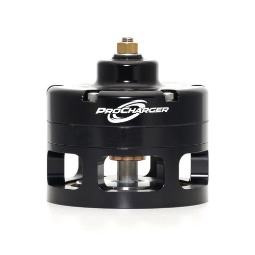 Black ProCharger open atmospheric race blow-off valve with aluminum flange part 3FASS-004B