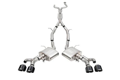 Corsa 3" Cat-Back Exhaust - Xtreme Valved - 4.5" Black PVD Tips (2022 - 2026 CT4-V Blackwing) 21317BLK