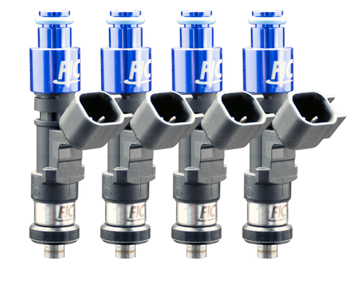 ISC-0650H-4 Fuel Injector Clinic 650cc high impedance injector set with 64mm height and 11mm by 16mm O-ring configuration