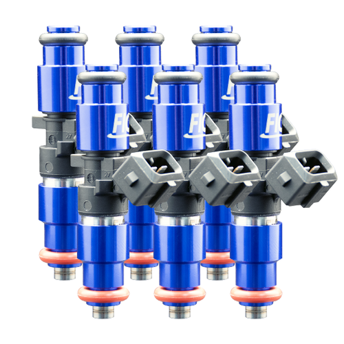 FIC 1200cc six cylinder fuel injectors with 64mm body 14mm top 15mm bottom O-rings part 1200-64-14-15-6