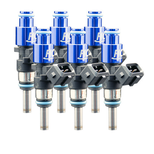 FIC 1200cc six cylinder fuel injectors with 53mm body 11mm top 11mm bottom O-rings part 1200-53-11-11-6
