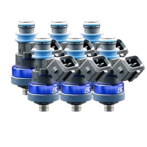 FIC 1650cc SHORT six cylinder fuel injectors with 38mm body 11mm top 21mm bottom O-rings part 1650-38-11-21-6