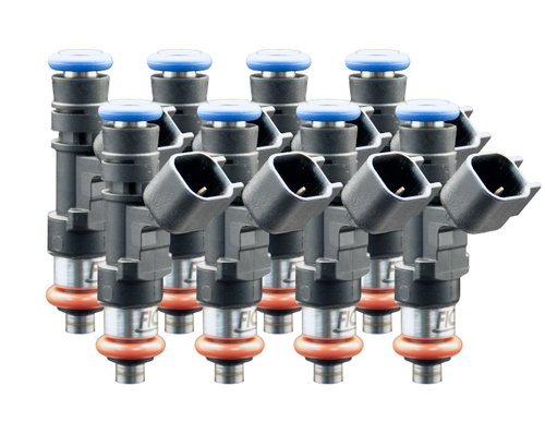 Fuel Injector Clinic 1000cc eight cylinder fuel injector set 53mm with 14mm top and 15mm bottom O-rings 1000-53-14-15-8