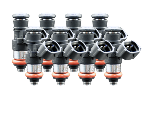 Fuel Injector Clinic 2150cc SHORT eight cylinder fuel injector set 38mm with 14mm top and 15mm bottom O-rings 2150-38-14-15-8