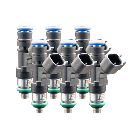 Fuel Injector Clinic 525cc custom injector kit 0525-53-14-14-8 with precision flow matched injectors, solder-in pigtails, and lifetime warranty