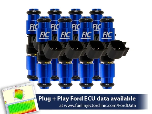 Fuel Injector Clinic is402-1650h 1650cc High-Z injector set for 1987-2004 Mustang GT and 1993-1998 Cobra