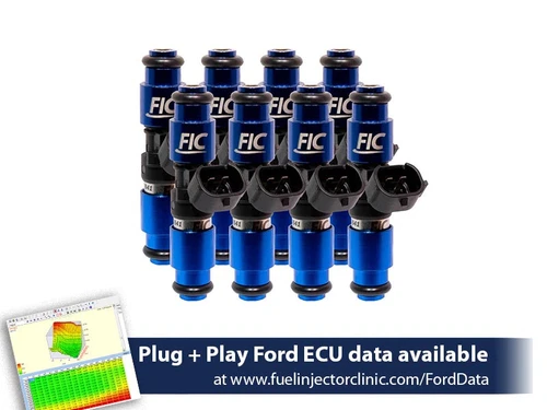FIC 2150cc fuel injectors is408-2150h with PGTCDEN8 pigtails for 2010-2014 Ford F-150 Raptor