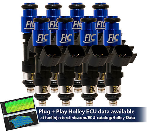 FIC ish01-0525h 525cc fuel injectors rated 58 lbs/hr at 58 PSI for Holley GM and Ford