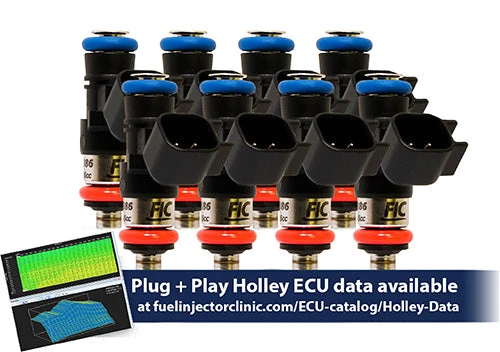 FIC 1000cc 110 lbs/hr injectors ish03-1000h for Holley GM composite intake applications